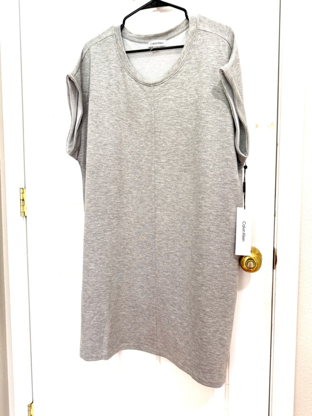 Calvin Klein Light Gray Midi Shift Dress
